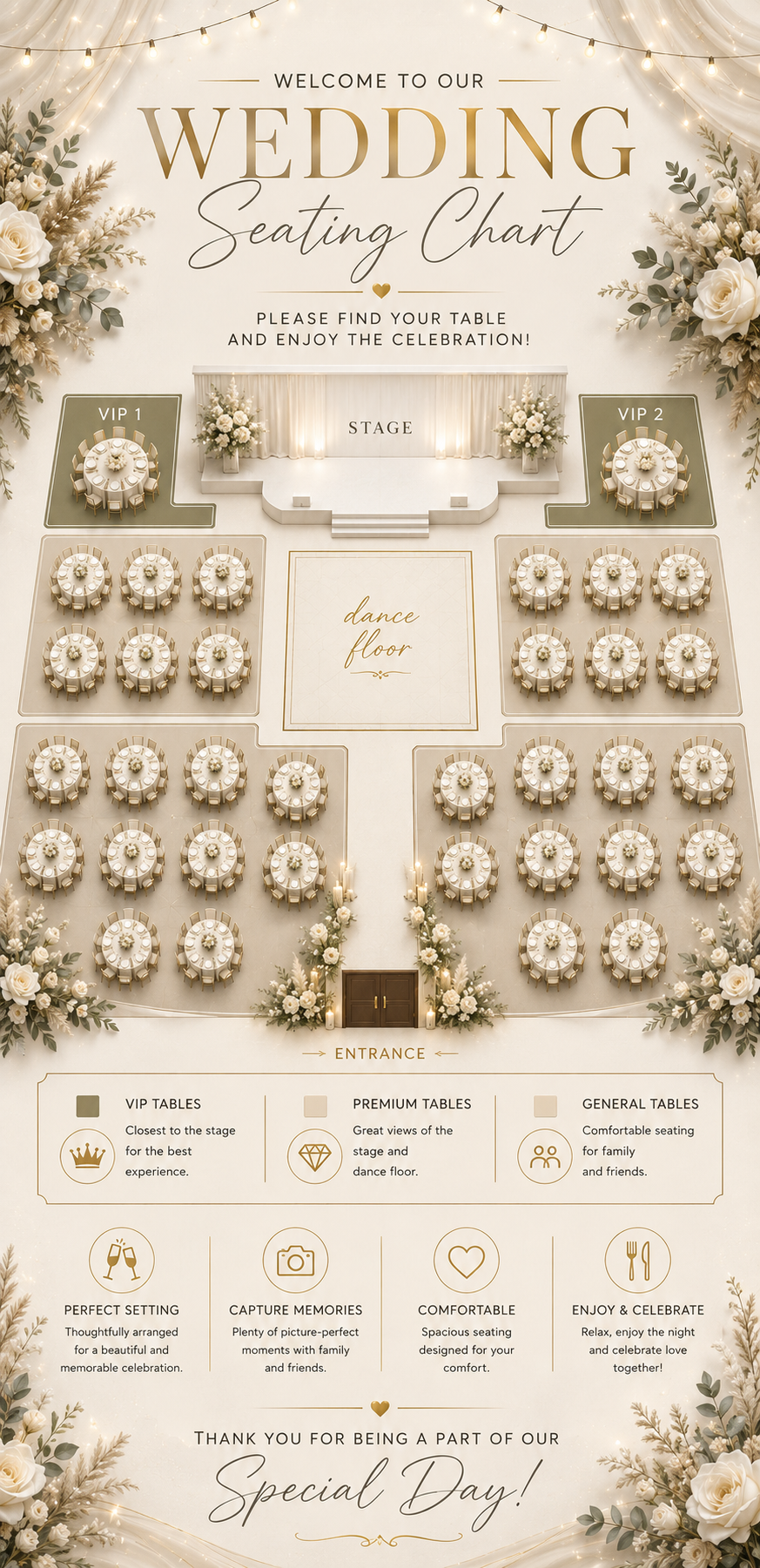 LED display wedding seating chart rental Metro Detroit